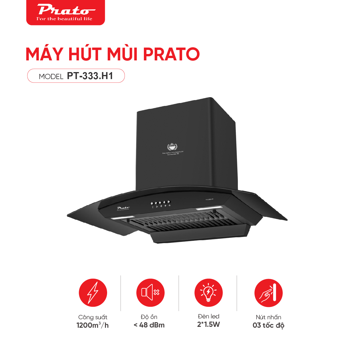 Máy hút mùi Model: PT-333.H1